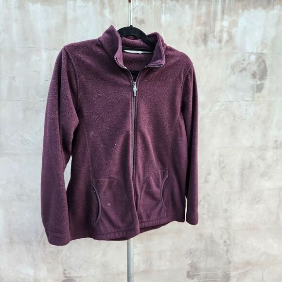 Woolrich maroon full zip fleece - Picture 1 of 5